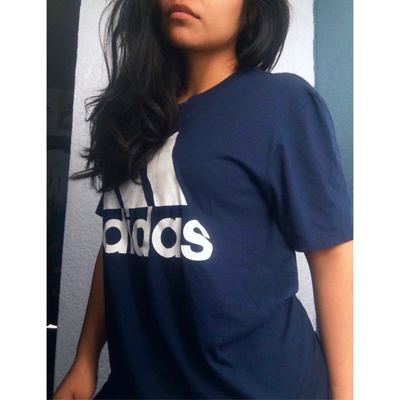 navy blue adidas t shirt